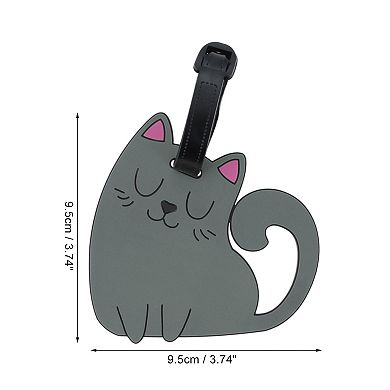 1 Pc Squinting Cat Luggage Tag for Travelling