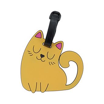 1 pc Squinting Cat Luggage Tag for Travelling
