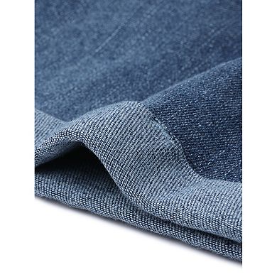 Women's Plus Size Denim Overall Shorts Adjustable Straps Roll Hem 5 Pocket Jumpsuit Bib Shortalls