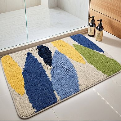 2Pcs Bathroom Rugs Soft Plush Fluffy Bath Mats Non Slip Printing Bathroom Mat 20" x 32"+16" x 24"