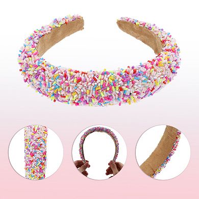 3Pcs Wide Padded Head Bands for Women's Hair Cute Candy Headbands