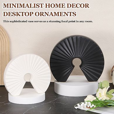 Small White Shell Ornament, White Minimalist Home Decor Desktop Ornament for Living Room, TV Cabinet