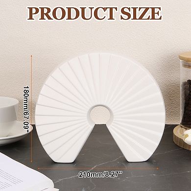 Small White Shell Ornament, White Minimalist Home Decor Desktop Ornament for Living Room, TV Cabinet