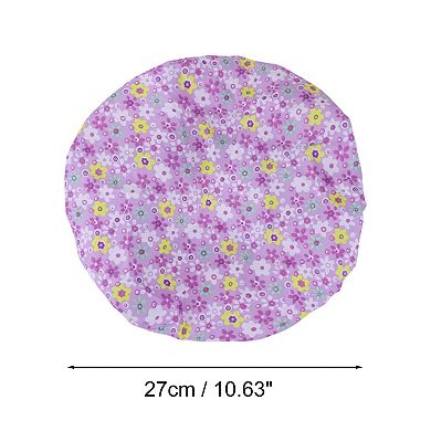 1 Pc Ditsy Floral Double Layer Shower Cap for Bathroom