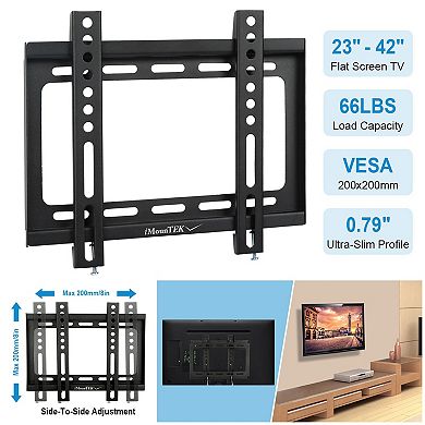 Fixed TV Wall Mount Bracket for 2342" Flat TVs, VESA 200×200