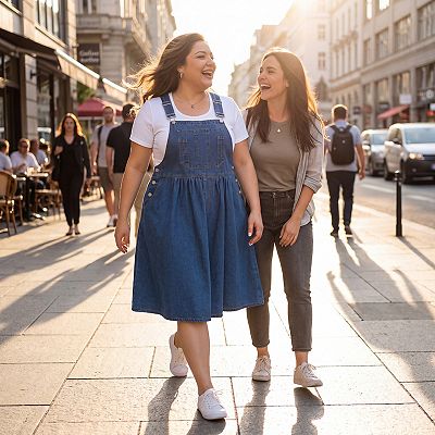 knee length dresses for ladies Denim Overall Midi Dress – Blank Canvas Showroom