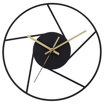 Vintage Wall Clock 12 Inch, Ornate Metal Clock Silent Non-Ticking Farmhouse Decor Sleek Style