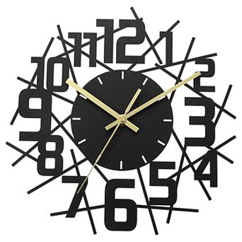 Vintage Wall Clock 12 Inch, Ornate Metal Clock Silent Non-Ticking Farmhouse Decor Industrial Style