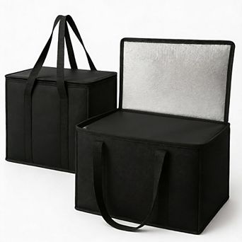 2-Pack XL Insulated Grocery Bags - Triple-Layer Insulation, Durable, Reusable