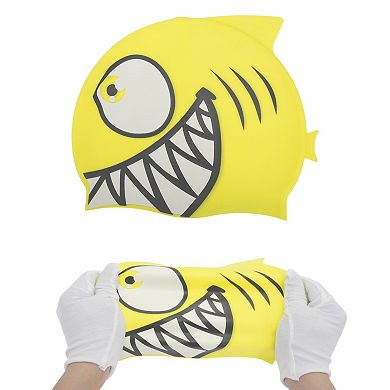 Waterproof Cartoon Fish Pattern Swim Cap for Child 1 Pc