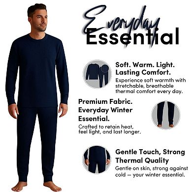 Men’s Thermal Top & Bottom Set Sleepwear or Base Layer Essential