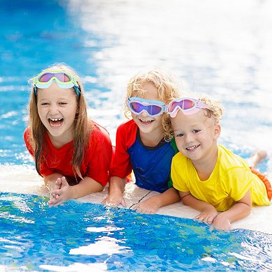 Kids Pool Goggles Leakproof Anti-Fog with Ear Plugs