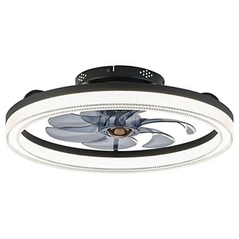 Moooni 19.7" Smart Ceiling Fan with Lights, Dimmable LED & APP Control