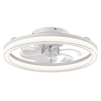 Moooni 19.7" Smart Ceiling Fan with Lights, Dimmable LED & APP Control