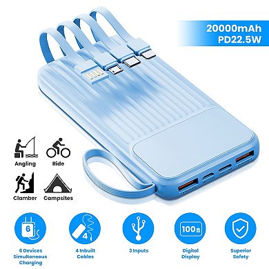 Fast Charge 20000mAh Power Bank PD 22.5W with Digital Display