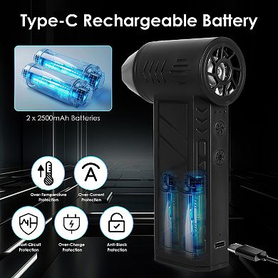 Rechargeable High-Speed Air Duster with LED Light