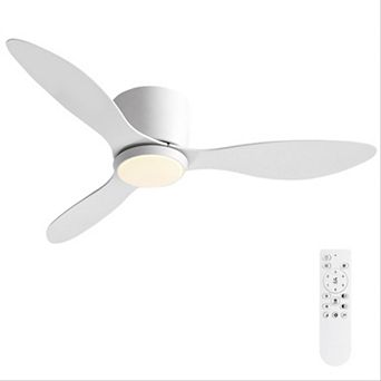 Moooni 42 Inch Low Profile Ceiling Fan with Dimmable Light Modern Fandelier with Remote&App Control