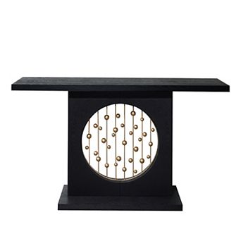 GOODSILO Contemporary Entryway Console Table with Artistic Circular Design