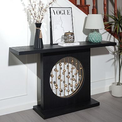 GOODSILO Contemporary Entryway Console Table with Artistic Circular Design