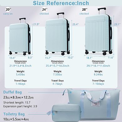 ELEMENT ACE 5-Piece Expandable Hardside Luggage Set with Spinner Wheels and TSA Lock