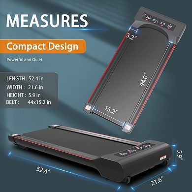 ELEMENT ACE Compact Under Desk Walking Treadmill with Remote Control and LED Display