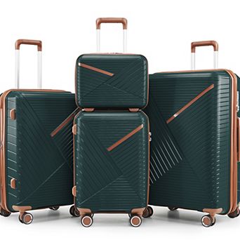 ELEMENT ACE Expandable 4 pc Lightweight Spinner Luggage Set with TSA Lock