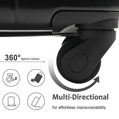 ELEMENT ACE Lightweight Hardshell Carry-On Luggage with Double Spinner Wheels and TSA Lock