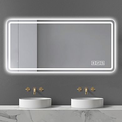 ELEMENT ACE Dimmable Anti-Fog LED Bathroom Vanity Mirror with Shatter-Proof Glass and Touch Controls