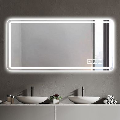 ELEMENT ACE Dimmable Anti-Fog LED Bathroom Vanity Mirror with Shatter-Proof Glass and Touch Controls