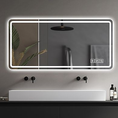 ELEMENT ACE Dimmable Anti-Fog LED Bathroom Vanity Mirror with Shatter-Proof Glass and Touch Controls