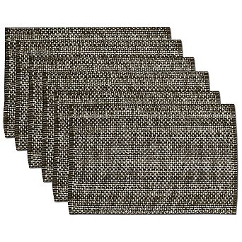 Sweet Home Collection Two Tone Cotton Woven 13x19 Placemat Sets 6 Pack