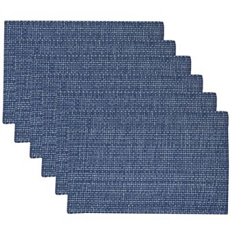 Sweet Home Collection Two Tone Cotton Woven 13x19 Placemat Sets 6 Pack