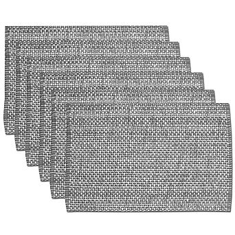 Sweet Home Collection Two Tone Cotton Woven 13x19 Placemat Sets 6 Pack