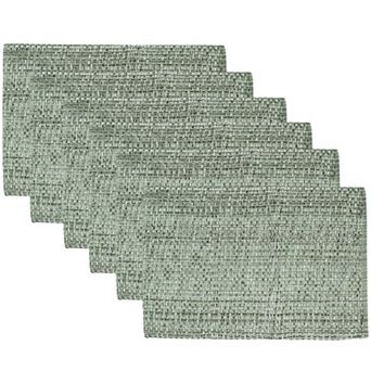 Sweet Home Collection Two Tone Cotton Woven 13x19 Placemat Sets 6 Pack