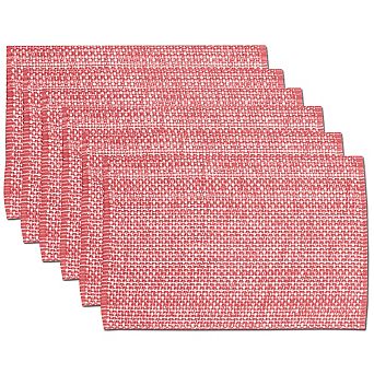 Sweet Home Collection Two Tone Cotton Woven 13x19 Placemat Sets 6 Pack