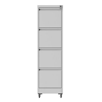 GOODSILO 4 Drawer Locking Vertical File Cabinet with Wheels Heavy-Duty Mobile Storage Unit