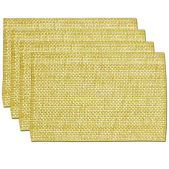 Sweet Home Collection Two Tone Cotton Woven 13x19 Placemat Sets 4 Pack