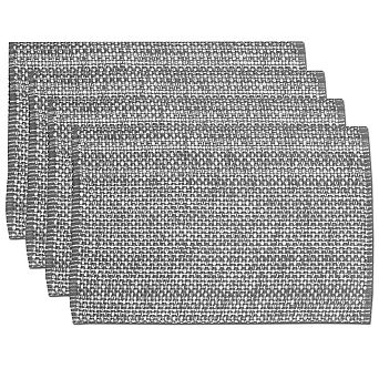 Sweet Home Collection Two Tone Cotton Woven 13x19 Placemat Sets 4 Pack