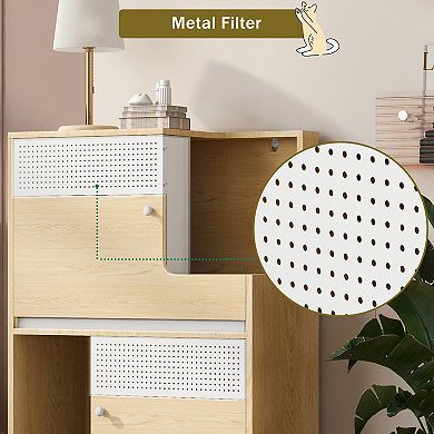 ELEMENT ACE Modern Dual-Purpose Cat Furniture with Side Table and Hidden Storage