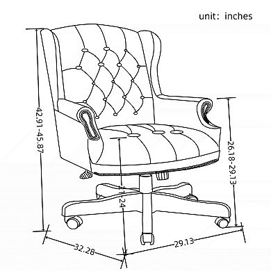 GOODSILO Executive High Back Office Chair with Reclining Function and Ergonomic Support