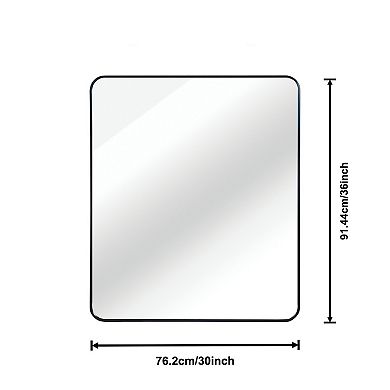 ELEMENT ACE Large Rectangular Wall Mirror with Premium Aluminum Frame for Modern Bathrooms