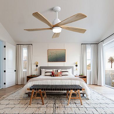 ELEMENT ACE 52 Inch Modern Ceiling Fan with Dimmable LED Light and Smart Remote Control