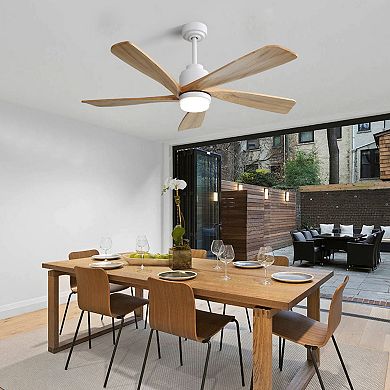 ELEMENT ACE 52 Inch Modern Ceiling Fan with Dimmable LED Light and Smart Remote Control