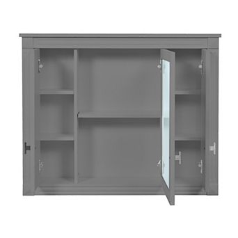 ELEMENT ACE Wall Mounted Mirror Cabinet with Adjustable Shelves and Multiple Storage Compartments
