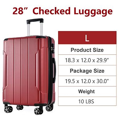 ELEMENT ACE Lightweight Expandable Hardshell Suitcase with Double Spinner Wheels and TSA Lock