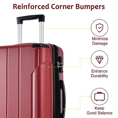 ELEMENT ACE Lightweight Expandable Hardshell Suitcase with Double Spinner Wheels and TSA Lock