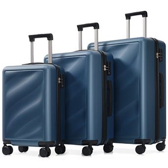 ELEMENT ACE 3 pc Lightweight ABS Spinner Wheel Luggage Set with TSA Lock for Travel