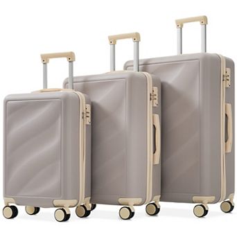 ELEMENT ACE 3 pc Lightweight ABS Spinner Wheel Luggage Set with TSA Lock for Travel