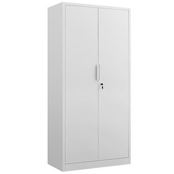 GOODSILO Heavy-Duty Two-Door Steel File Cabinet with Adjustable Shelves and Locking Mechanism