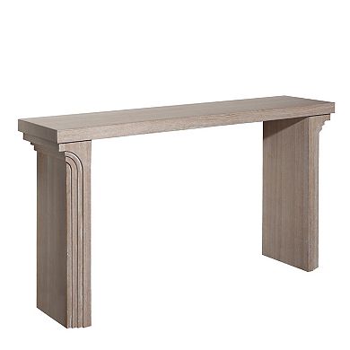 GOODSILO Modern Minimalist Wooden Console Table with Curved Legs for Entryway and Living Room